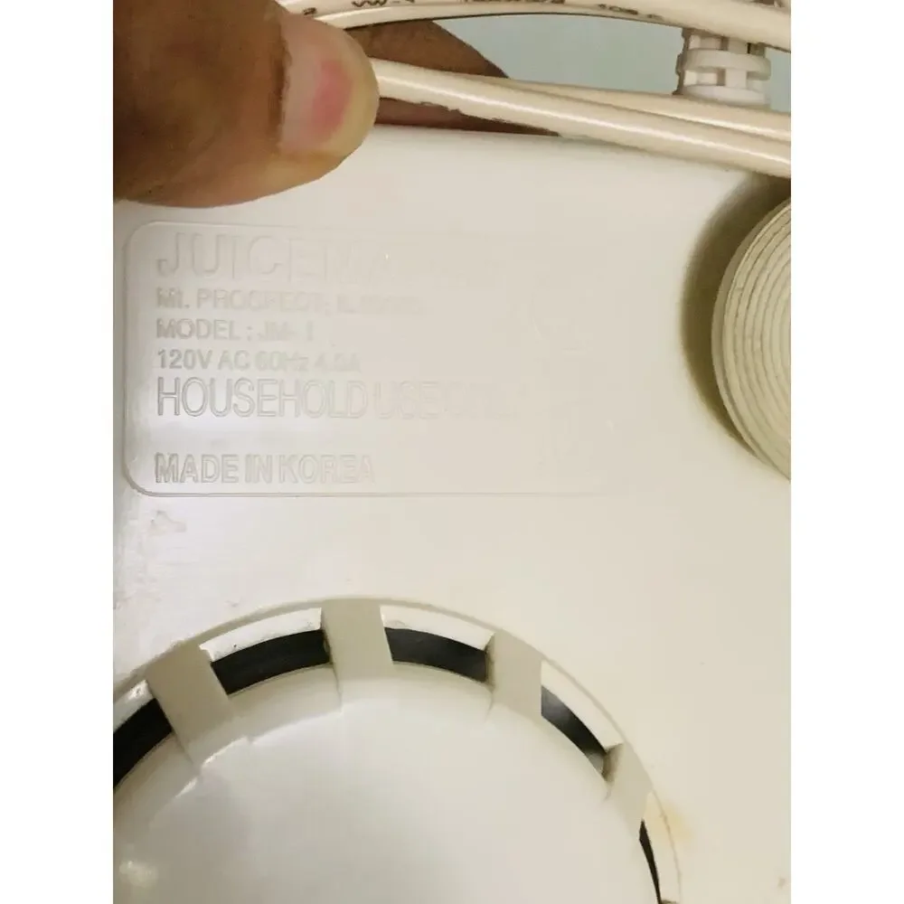 Juiceman Jr. Centrifugal Juicer JM-1 Clear Plastic Lid Green Power Switch